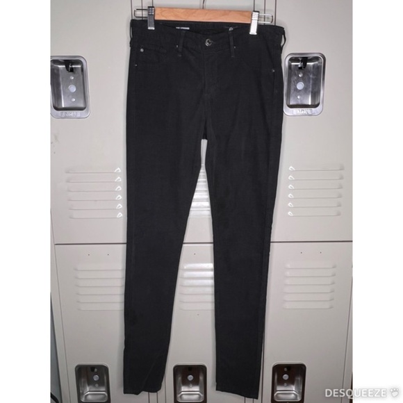 Anthro AG Adriano Goldschmied The Legging Super Skinny in Olive Size 27 Corduroy - Picture 2 of 8